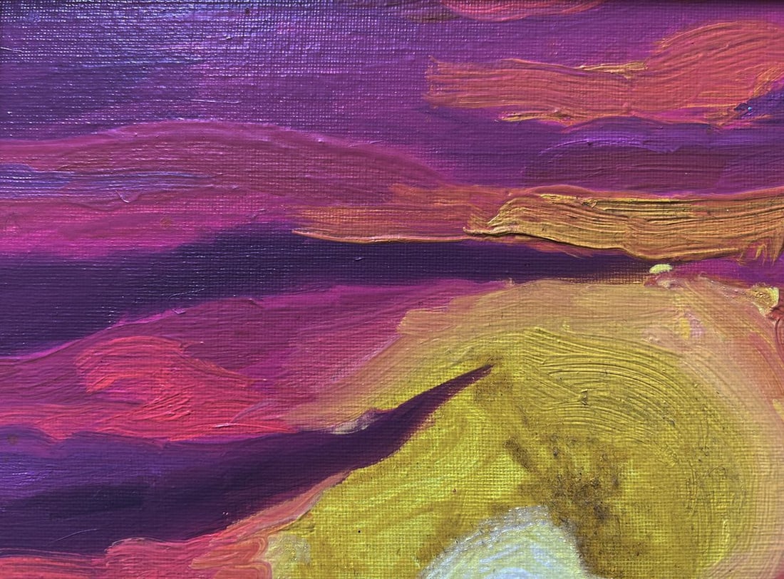 Acrylic painting The golden flame of the sky Oleksandr Gukalov - 5