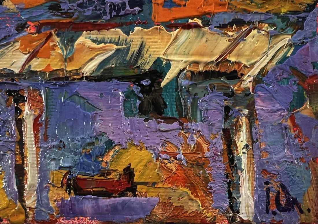 Oil painting Evening over the city Oleksiy Ivanyuk - 5