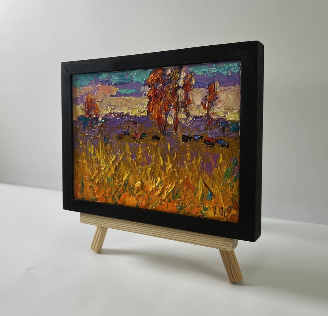 Oil painting Night on the field Oleksiy Ivanyuk - 2