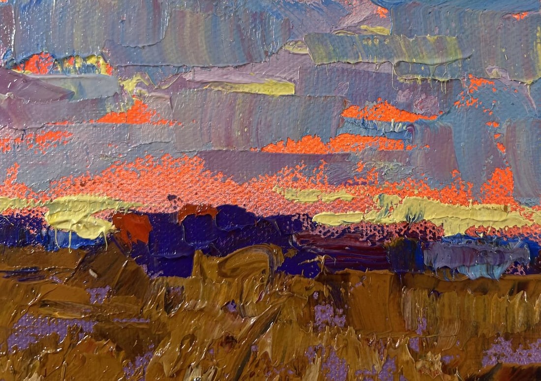 Oil painting Evening on the river Oksana Ivanyuk - 4