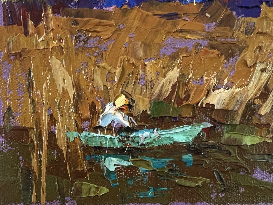 Oil painting Evening on the river Oksana Ivanyuk - 6