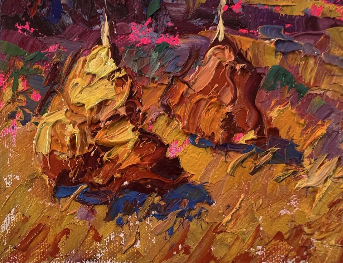 Oil painting Sunset over the field Oleksiy Ivanyuk - 6