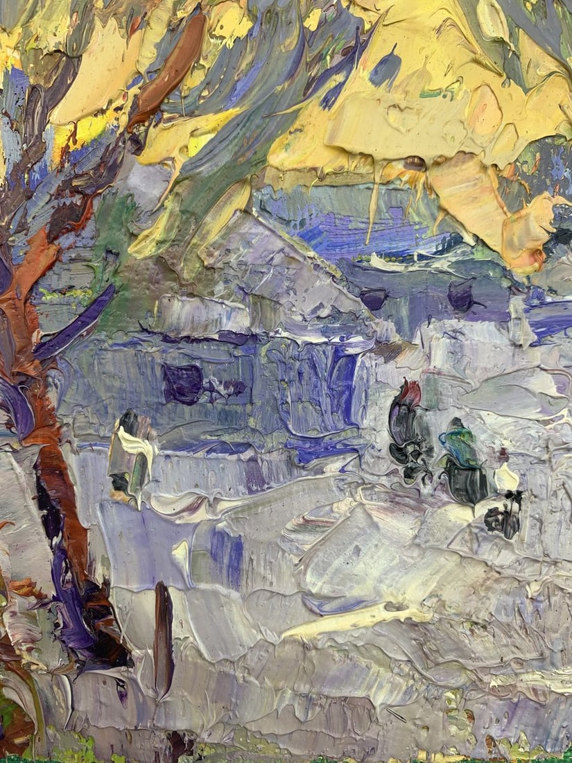 Oil painting Winter evening Kalenyuk Alex - 6
