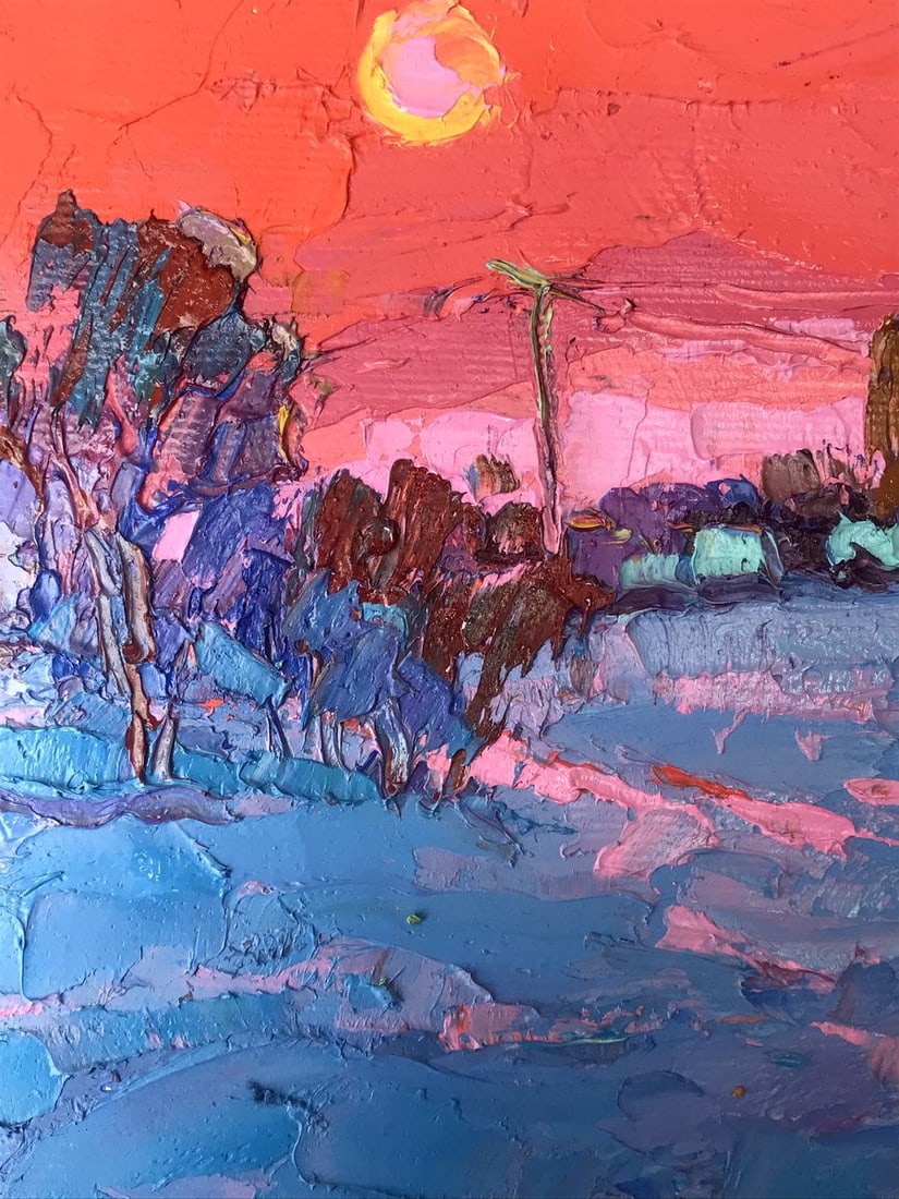 Oil painting Frosty evening Oksana Kalenyuk - 4