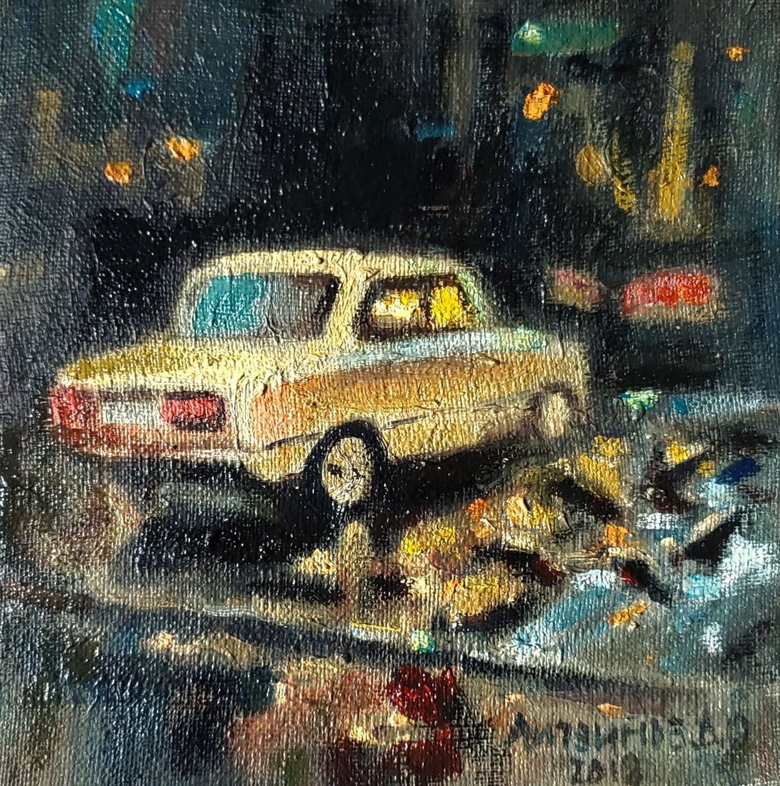 Oil painting Rainy day Litvinov Daniil Olegovich: Title: Oil painting Rainy day Litvinov Daniil Olegovich Description: NoLitv 1117*** ABOUT THIS PAINTING **** TITLE: "Rainy day"* ARTISTS: Litvinov Daniil Olegovich* SIZE: 21x21.5 cm/'8.26x8.46 inches'
