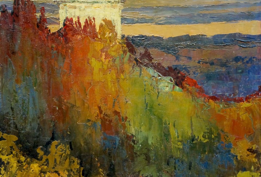 Oil painting Evening landscape Kolosovsky Georgy Sergeevich - 3