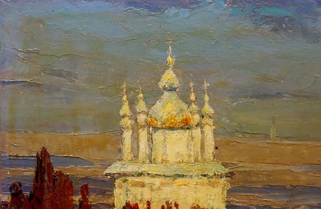 Oil painting Evening landscape Kolosovsky Georgy Sergeevich - 4