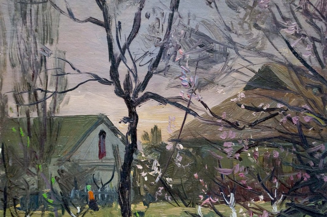 Oil painting Evening in the village Solodovnikov Aleksey Pavlovich - 3