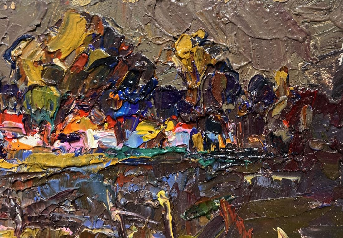 Oil painting Evening silence in the village Alex Kalenyuk - 6