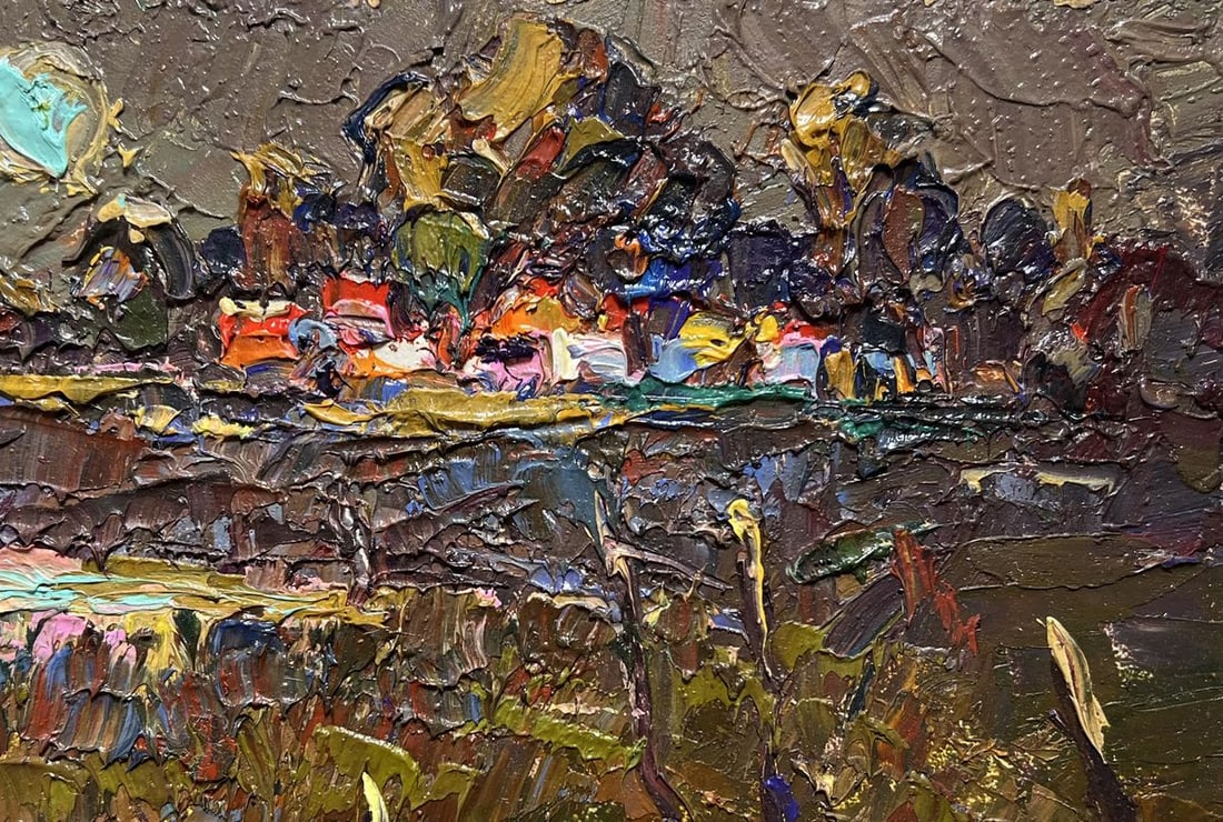 Oil painting Evening silence in the village Alex Kalenyuk - 8