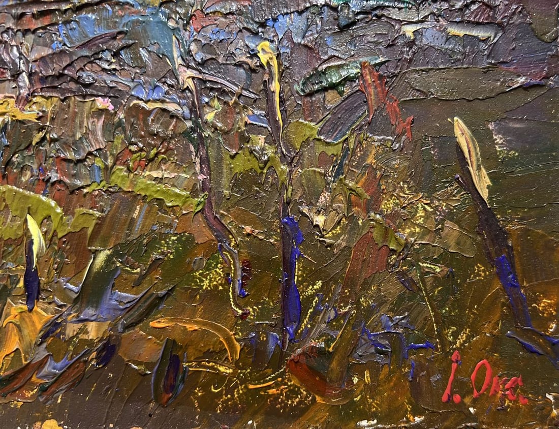 Oil painting Evening silence in the village Alex Kalenyuk - 9