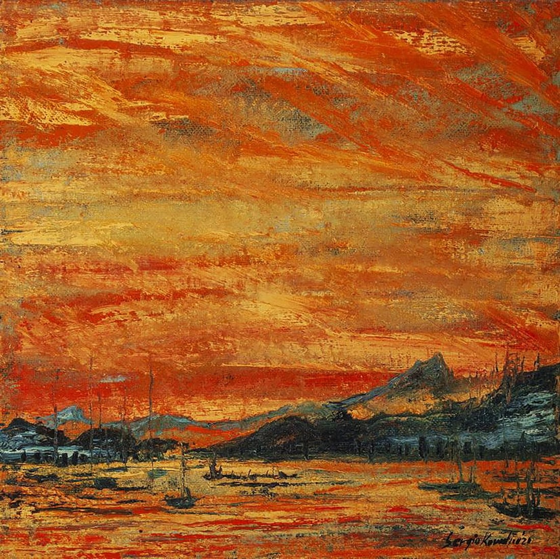 Oil painting Sea voyage Serhiy Kovalev: Title: Oil painting Sea voyage Serhiy Kovalev Description: NoGaller 296*** ABOUT THIS PAINTING **** TITLE: "Sea voyage" - From the series "Landscapes of South America"* ARTISTS: Serhiy Kovalev* SIZE: 