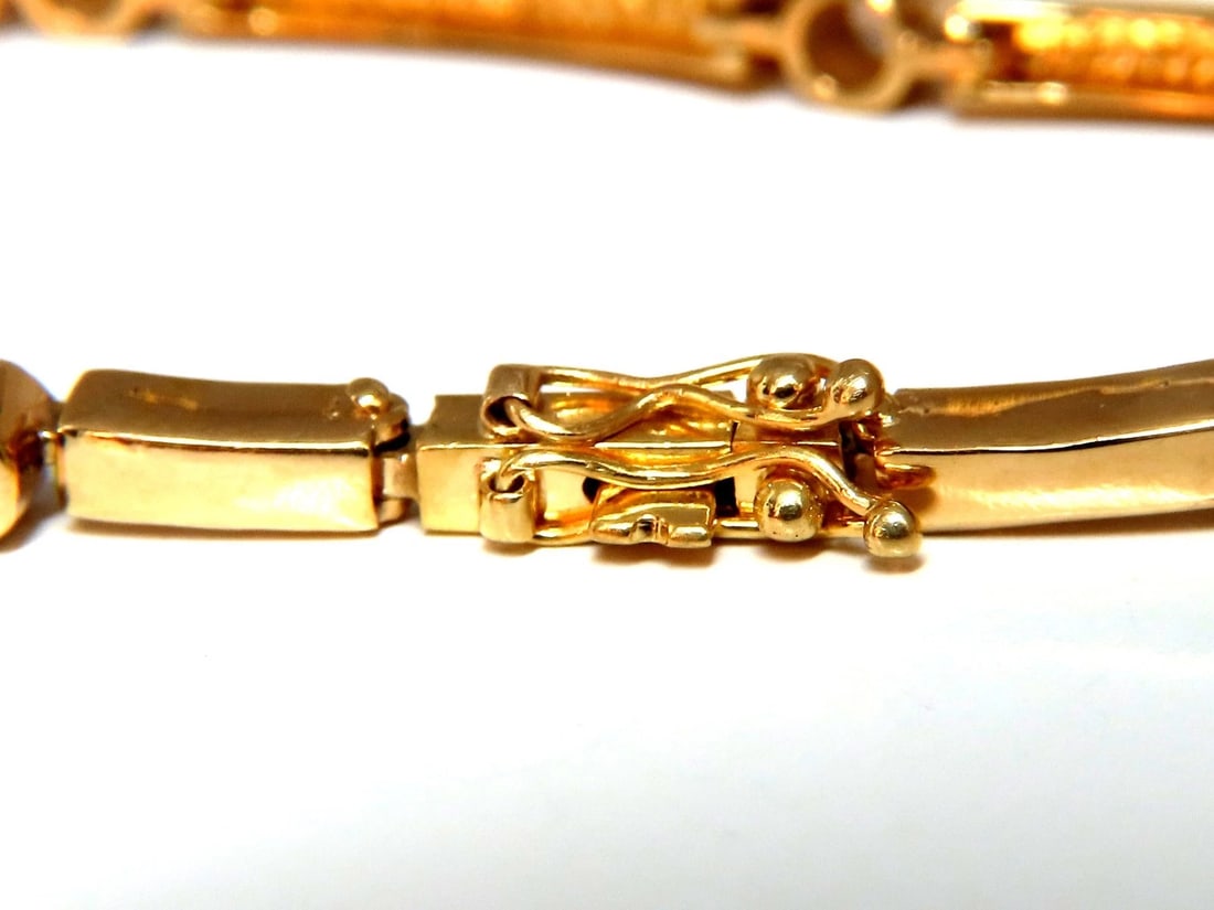 .80ct Natural Round Diamonds Arch Bar Link Bracelet 14 Karat** - 3