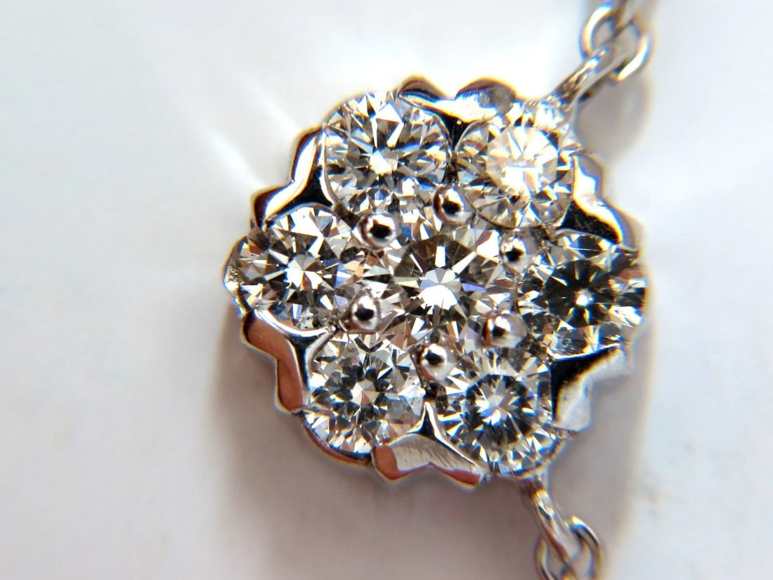 4.40CT NATURAL DIAMONDS CLUSTER BY YARD NECKLACE G/VS 14KT+** - 10