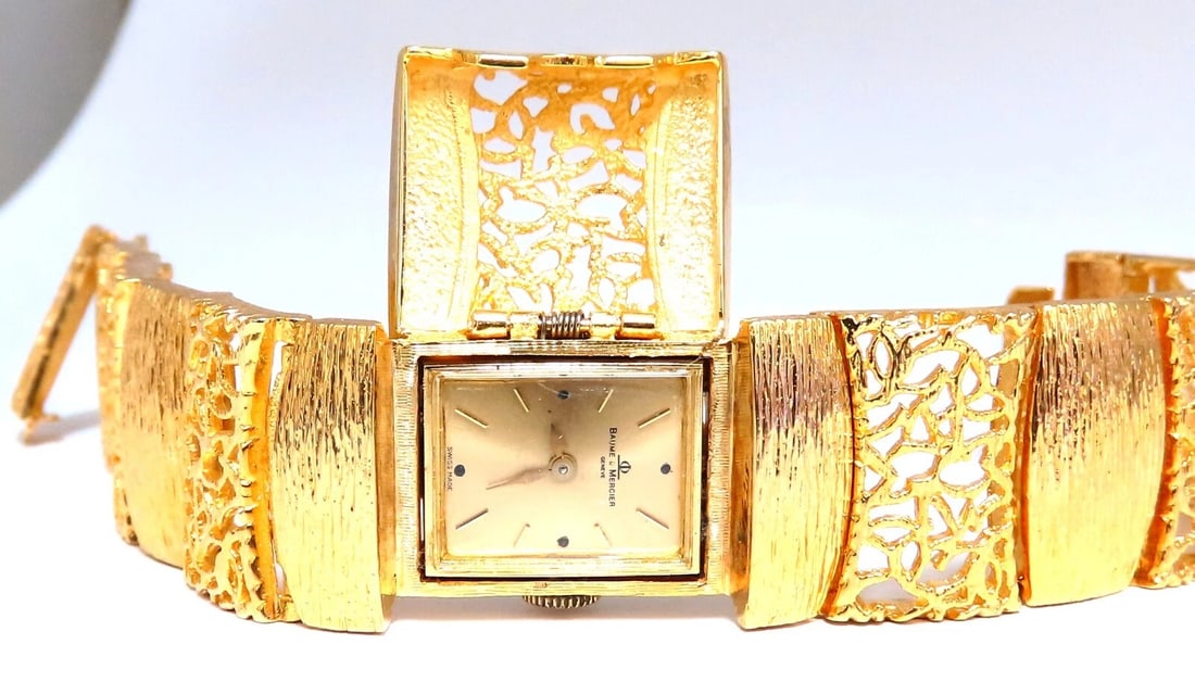 Baume Mercier Vintage Gold Watch 14kt** - 5