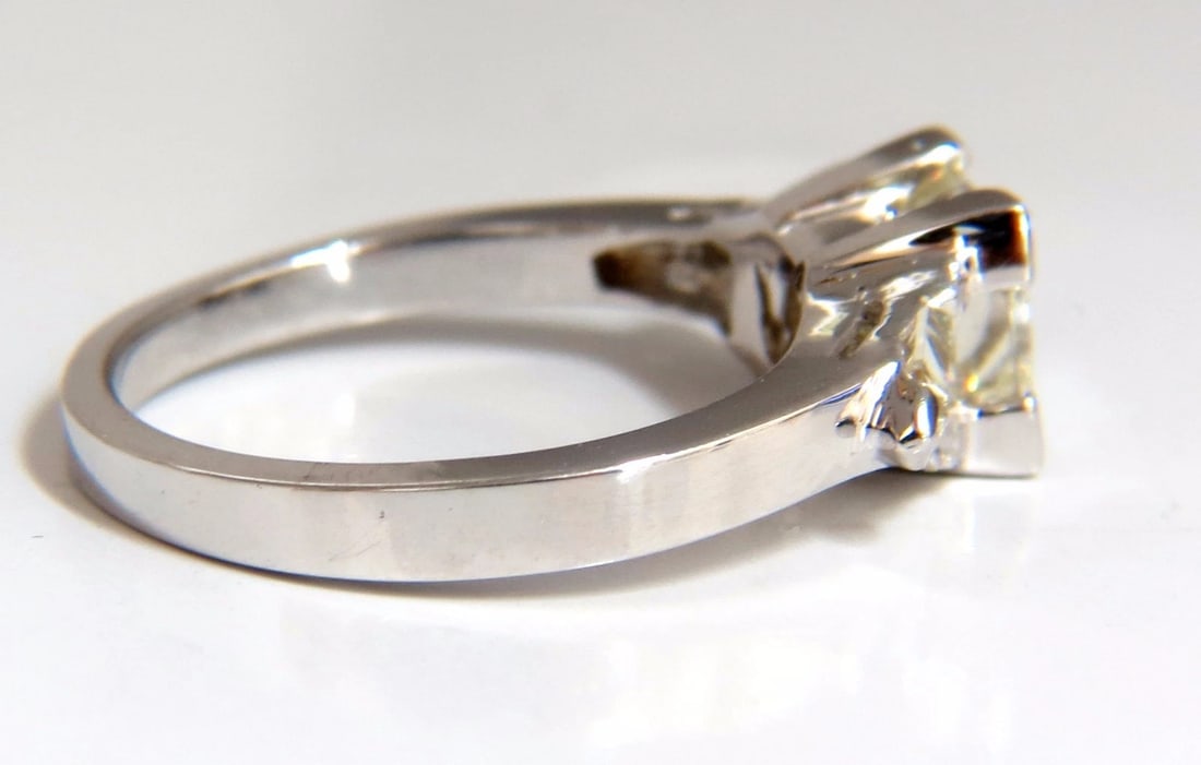 1.63ct Natural Princess cut diamond ring 14kt. Trilliants *v - 5