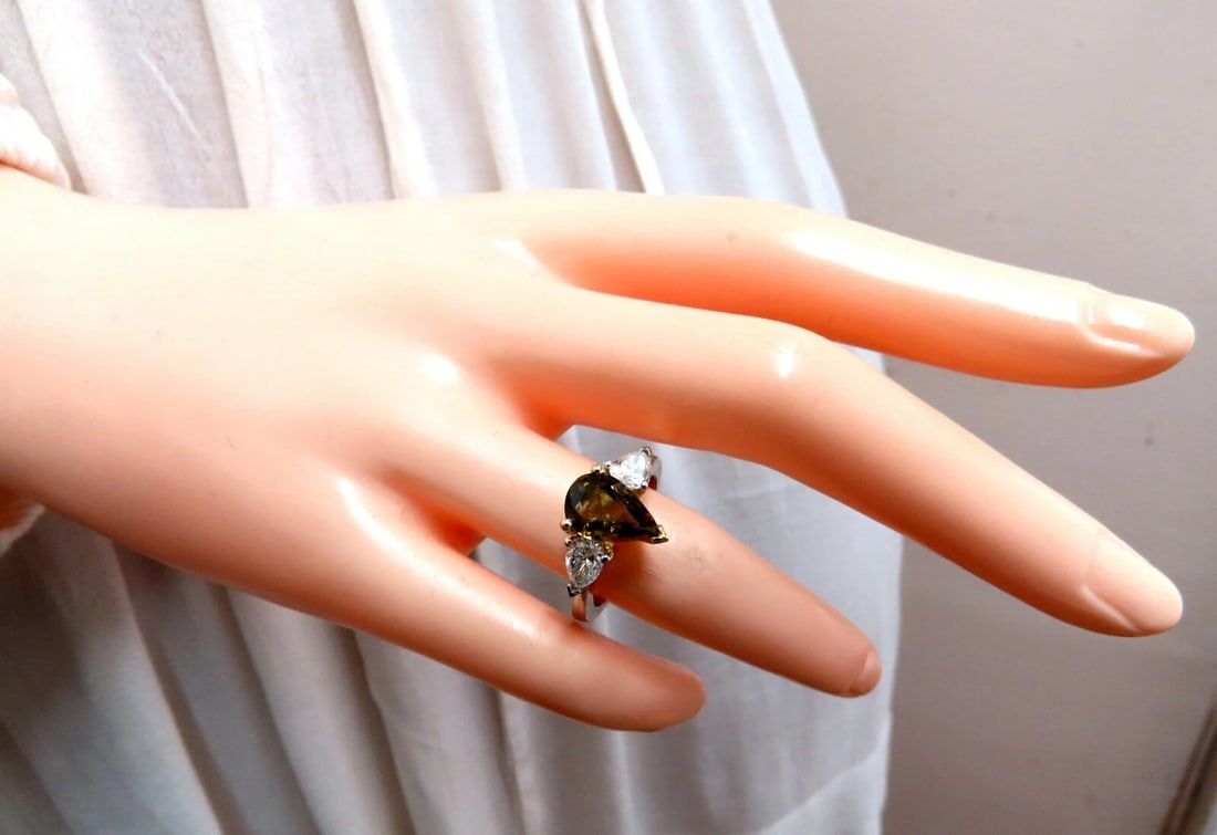 GIA Certified 2.04ct Natural No Heat Yellow Brown Sapphire Diamonds Ring 14kt *v - 7