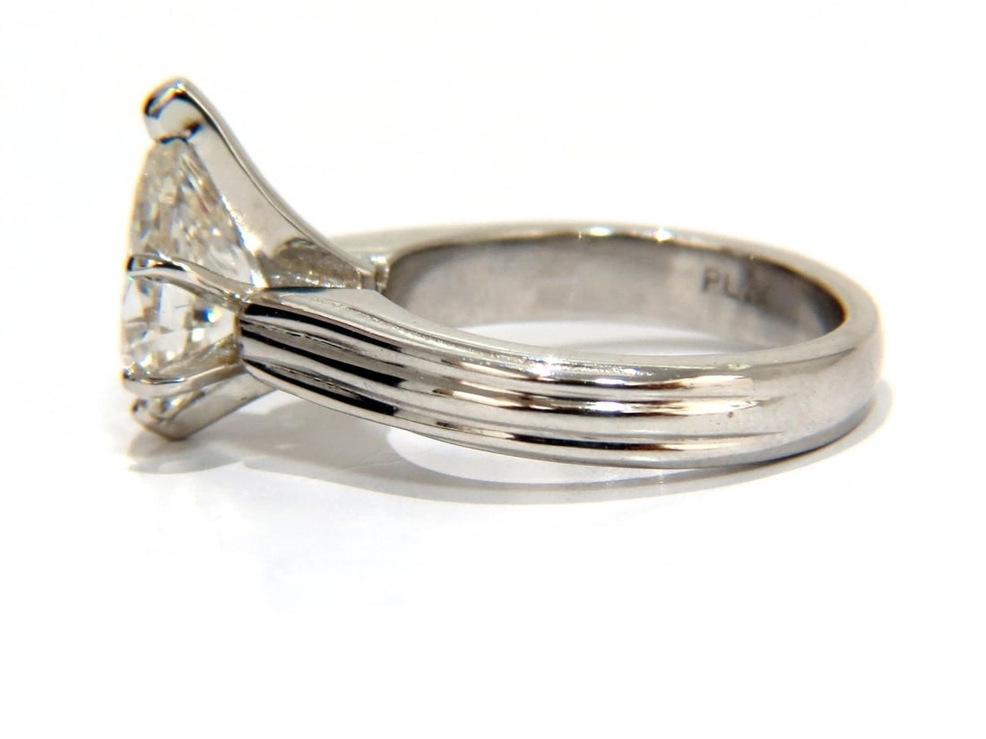 GIA Certified 2.00ct. Pear Brilliant diamond ring I / Si-1 Solitaire Platinum *v - 5