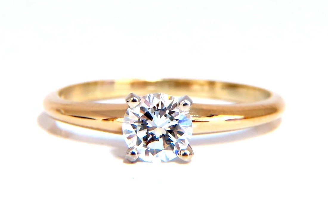 GIA Certified .60ct round cut natural diamond solitaire ring classic G/Vs *v - 3