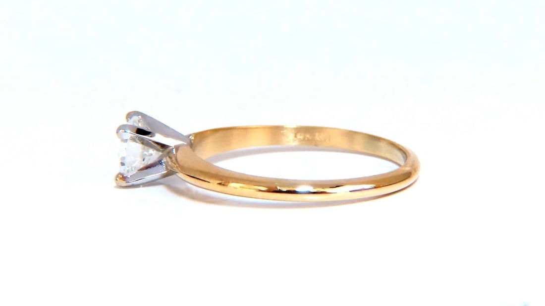 GIA Certified .60ct round cut natural diamond solitaire ring classic G/Vs *v - 4