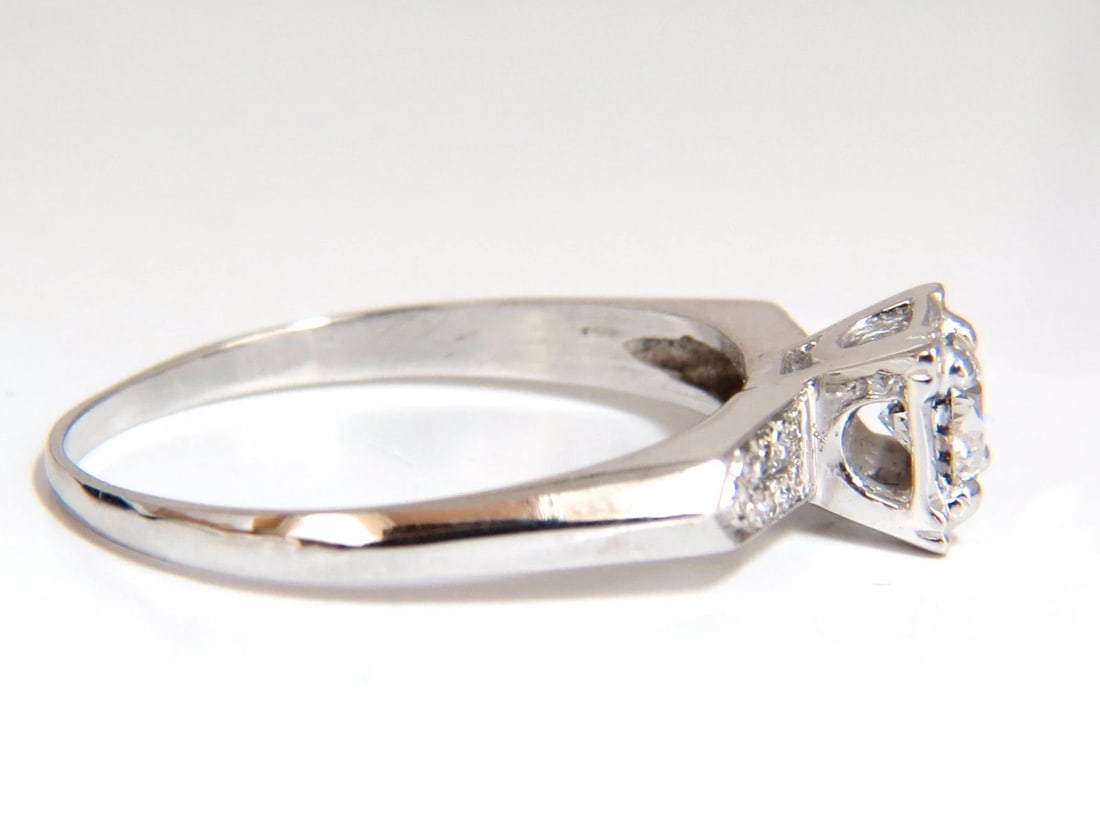 .55ct natural round diamonds vintage raised deck ring 14kt *v - 3