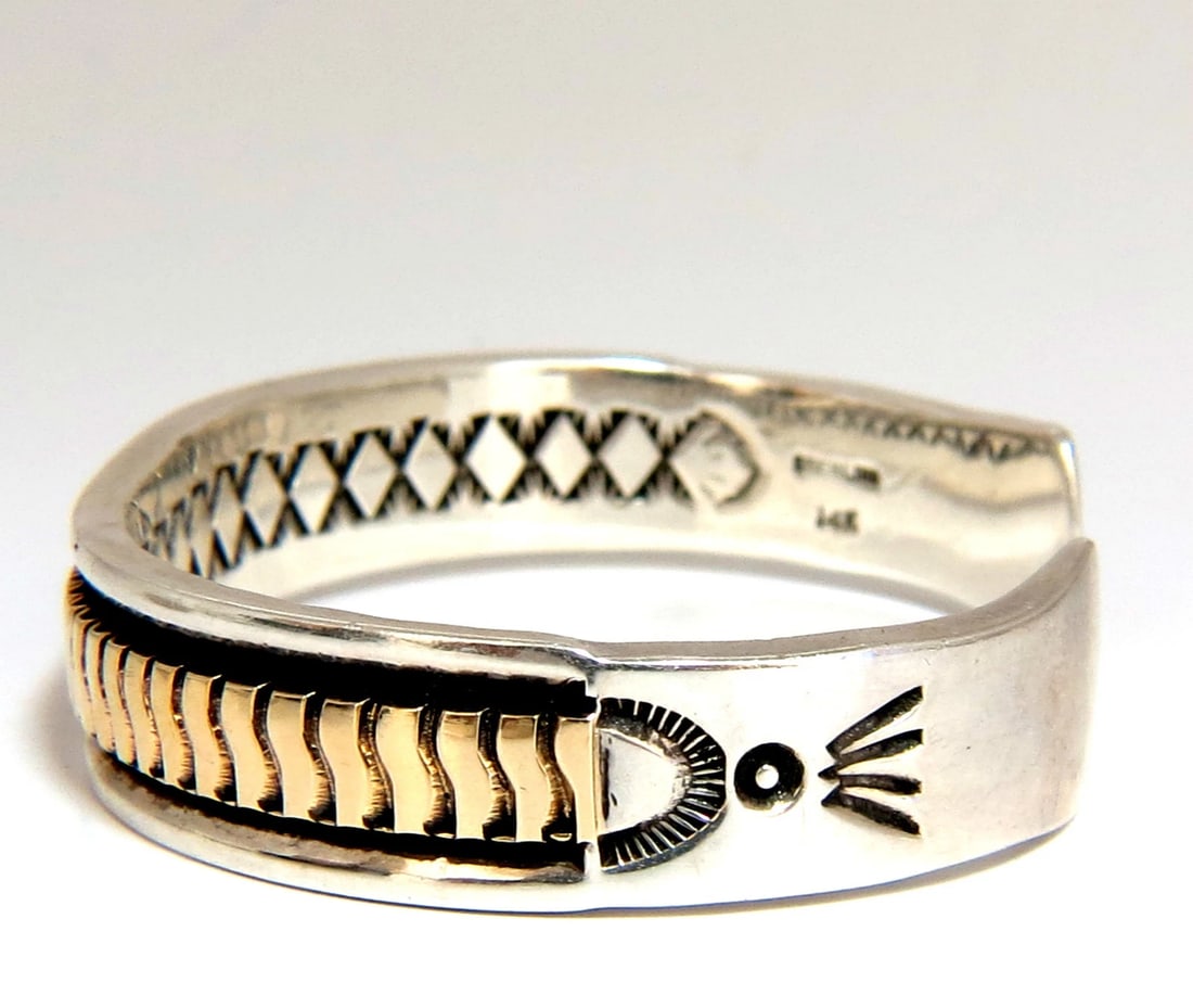 Designer: C. Harrell Dangling earrings & Bangle Bracelet 14kt & 925 ** - 9