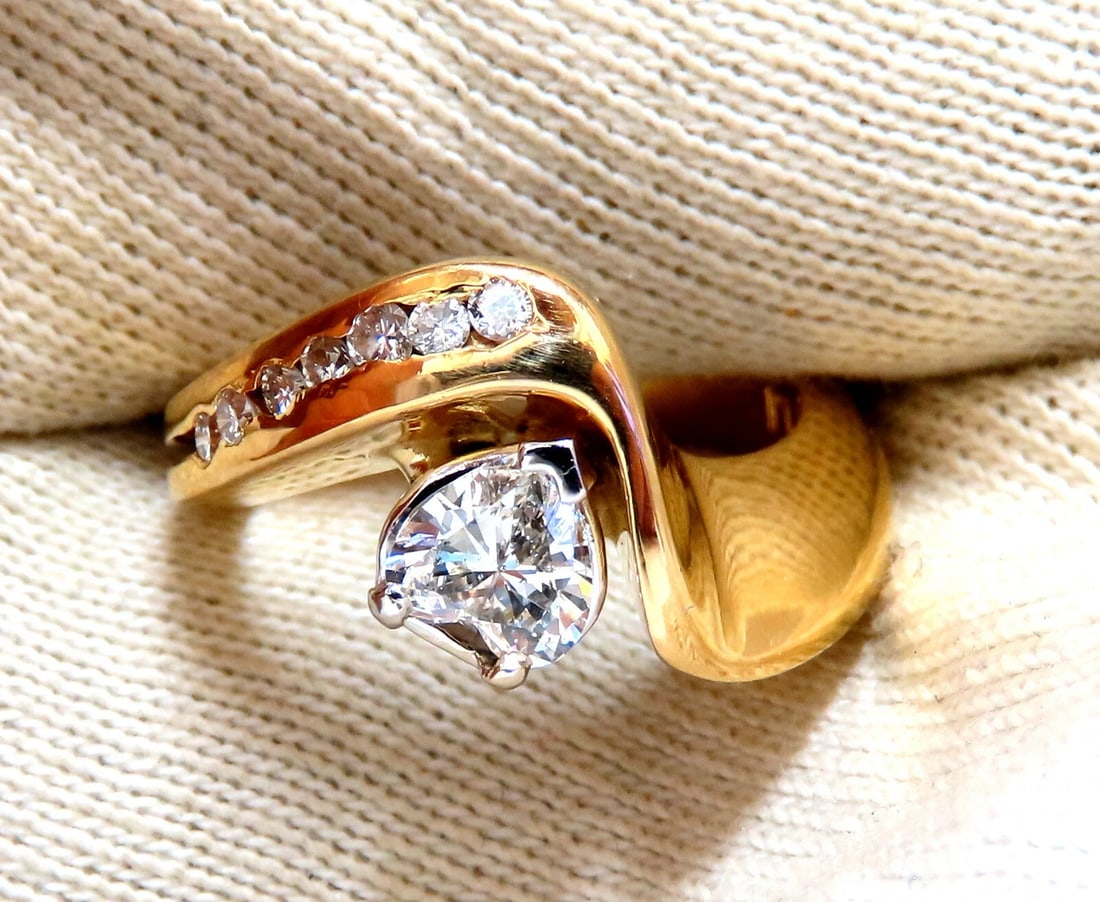 GIA certified .61ct Natural Heart Diamond Ring 14kt Classic G/I1 *v - 9