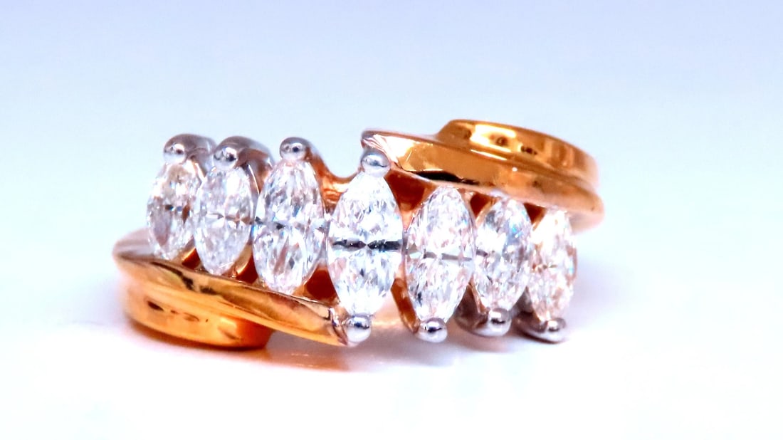 1.55ct Natural Diamonds Bypass Style Band 14kt 12474 *v - 3