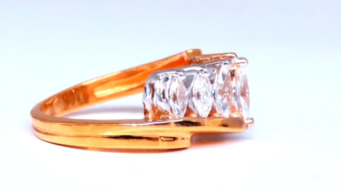 1.55ct Natural Diamonds Bypass Style Band 14kt 12474 *v - 4