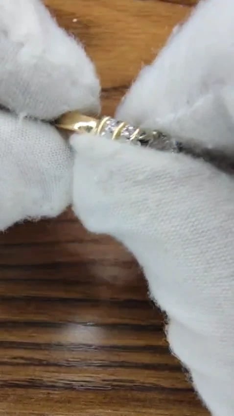 GIA Certified .51ct Natural Round Diamond solitaire ring E/I2 +Band 14kt gold *v - 2