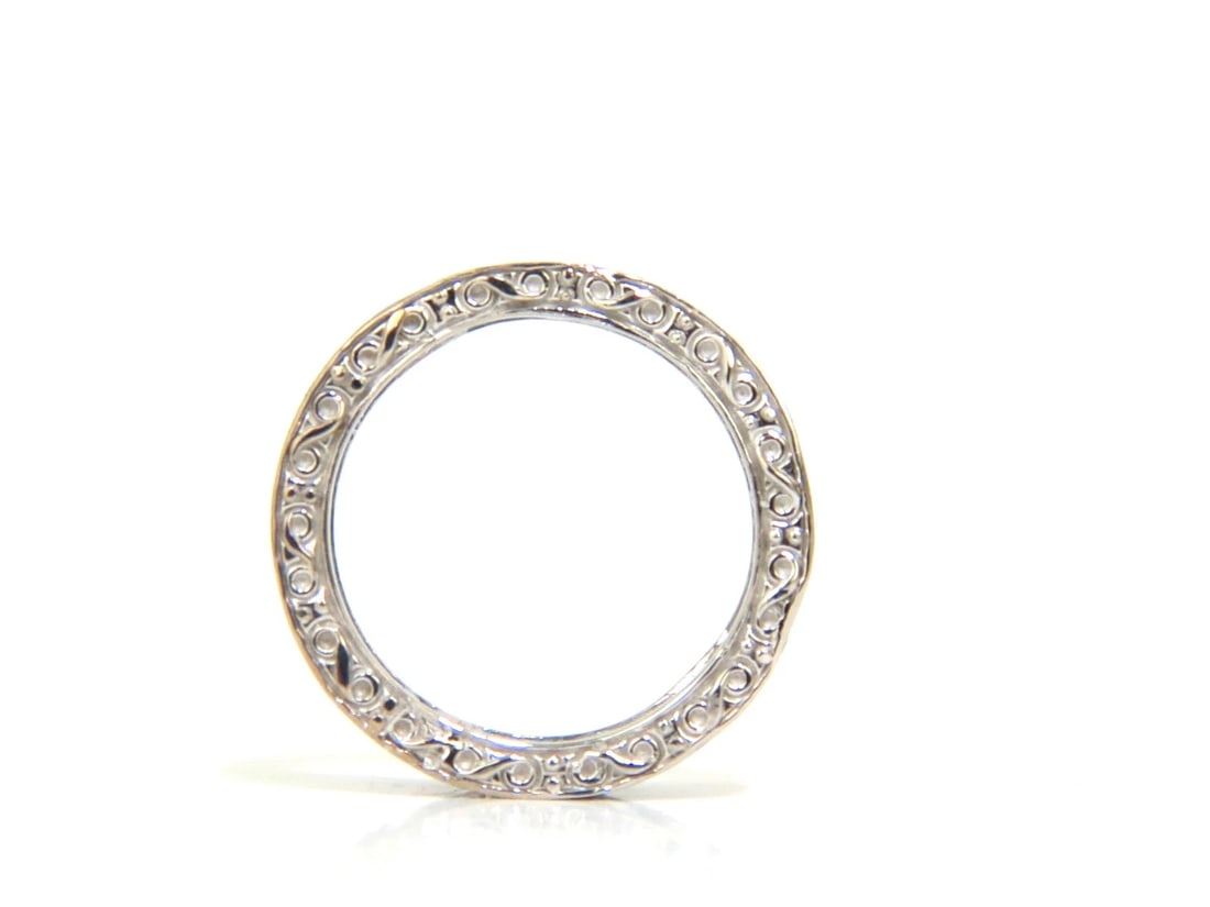 2.26CT NATURAL DIAMONDS ETERNITY BAND 14KT & BLACK ENAMEL 14KT *v - 4