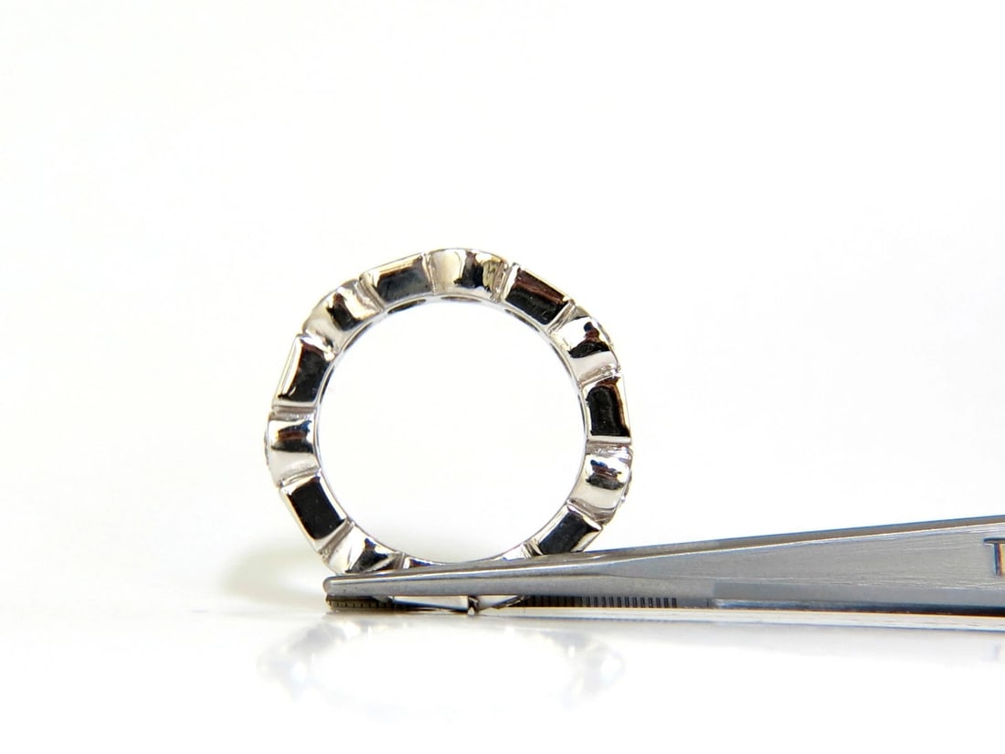 2.80CT NATURAL ROUNDS PRINCESS DIAMONDS ETERNITY BAND PLATINUM FLUSH DURABLE *v - 8