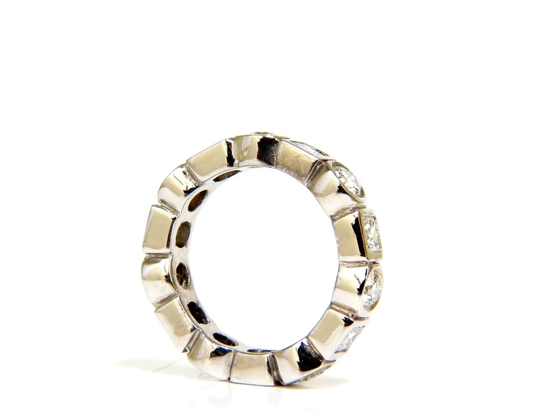2.80CT NATURAL ROUNDS PRINCESS DIAMONDS ETERNITY BAND PLATINUM FLUSH DURABLE *v - 9