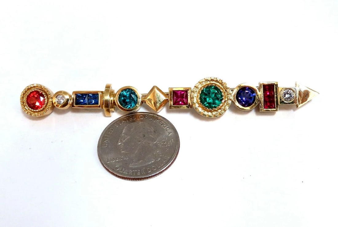 Directional Pin / Hair Pin 14 Karat Colors & Pride Statement** - 2