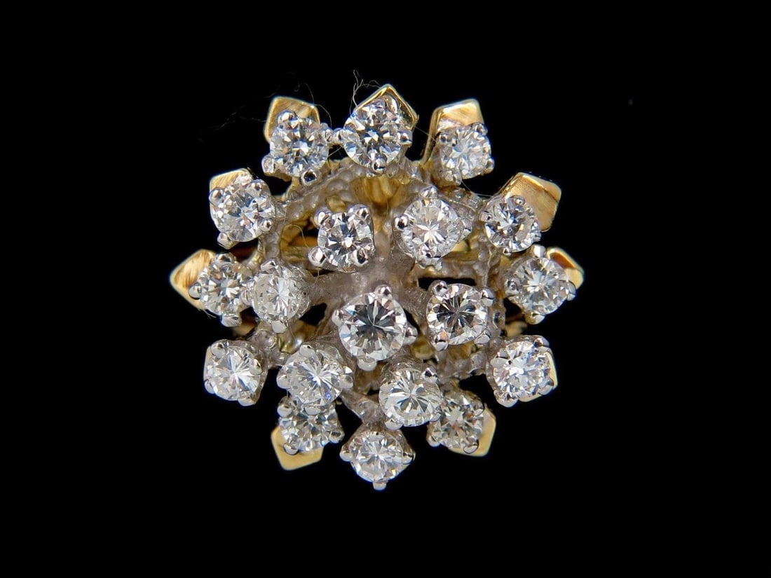 1.90CT NATURAL DIAMONDS FLOATING RAISED COCKTAIL RING 14KT GOLD 10031 *v - 9