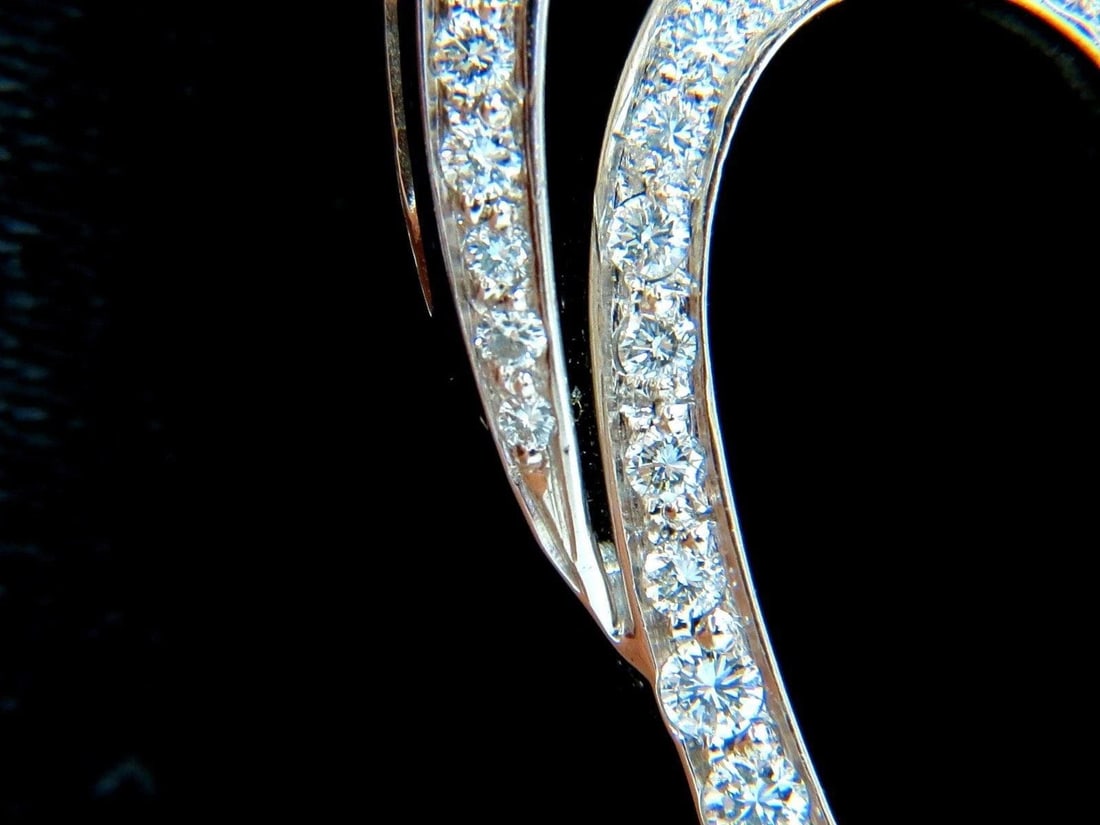3.00ct ROUND DIAMONDS MODERN SWIRL HEARTPENDANT G / VS 14KT & CHAIN RARE 10326** - 3