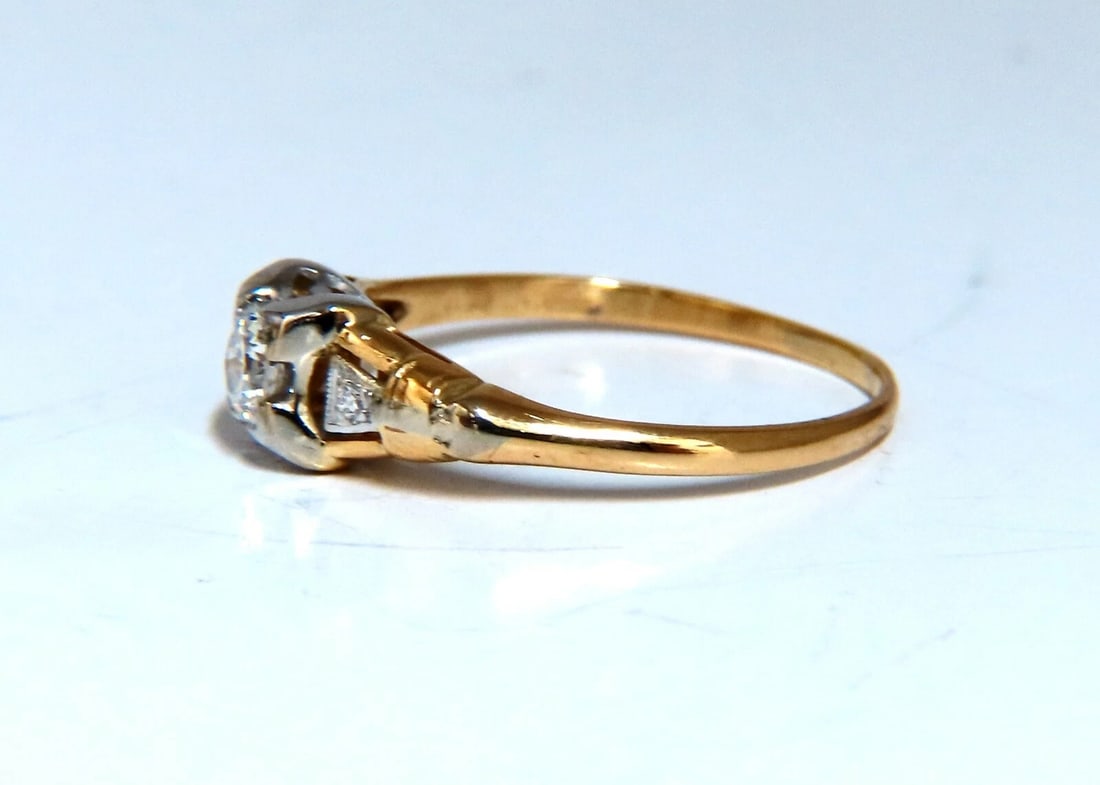 .30ct Vintage Old Miner Diamond Solitaire Ring 14kt *v - 3
