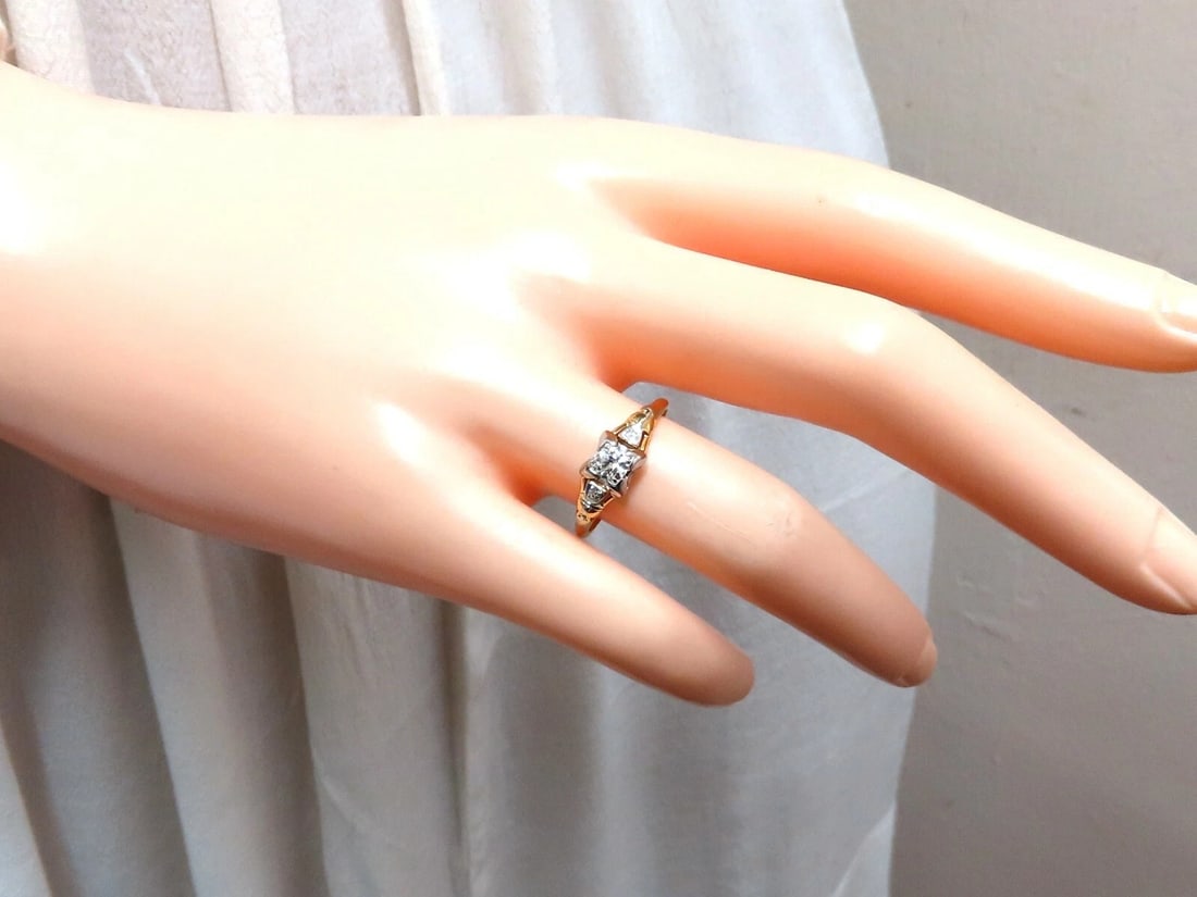 .30ct Vintage Old Miner Diamond Solitaire Ring 14kt *v - 6