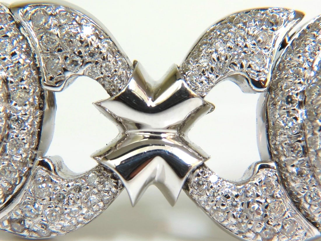17.20CT NATURAL DIAMONDS LINK BRACELET 14KT F/G VS MODERN DECO 14kt GOLD** - 2