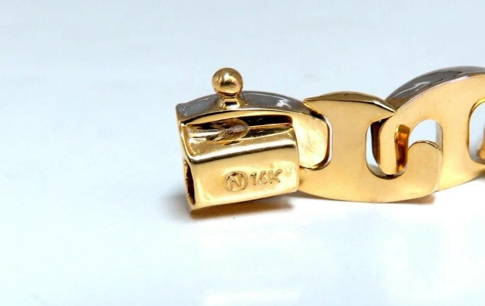 American Link Intertwined Gold Bracelet 14 Karat Two-Toned 41147** - 3