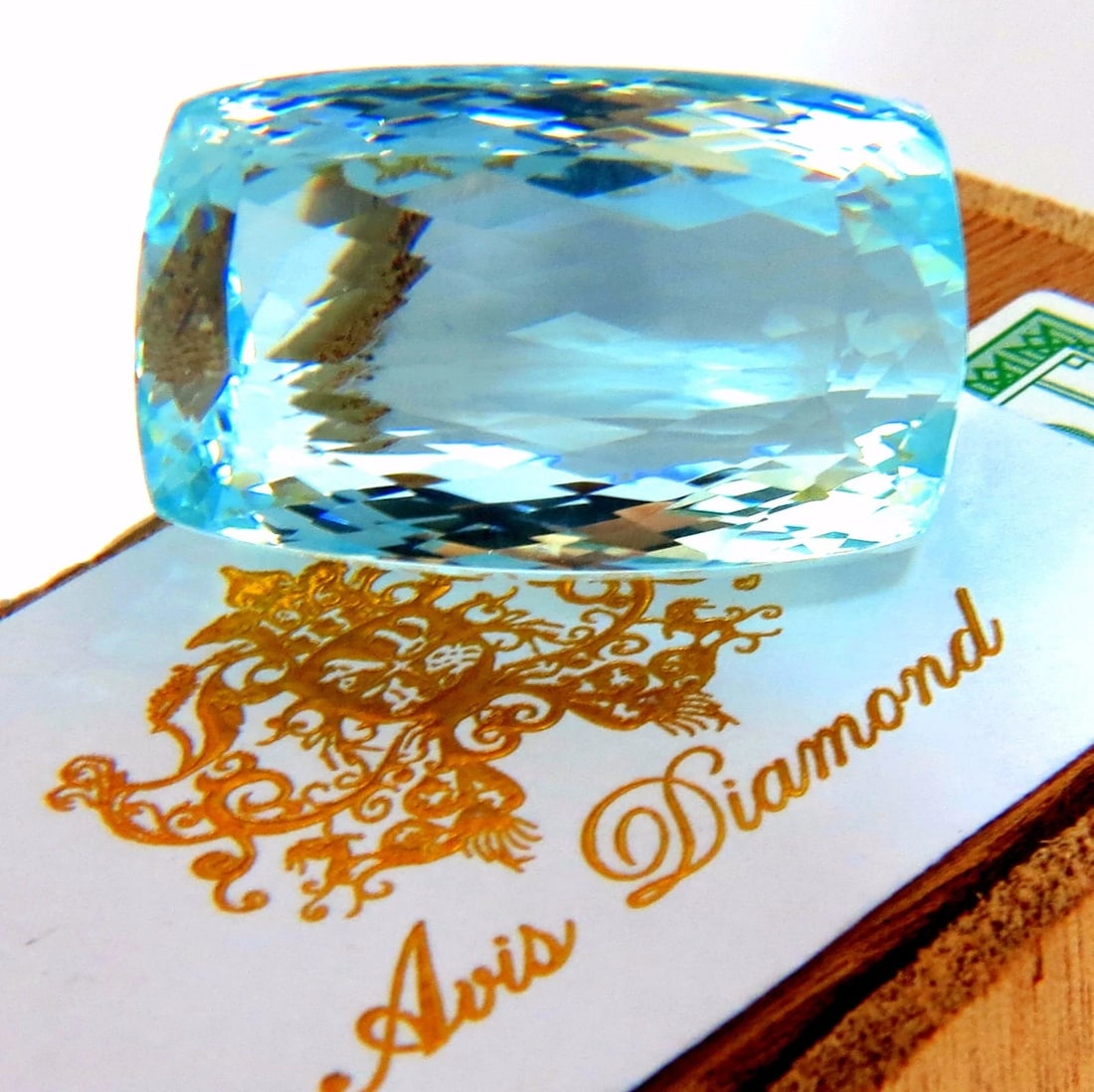 GIA Certified 157.55ct Natural Aqua Blue Cushion Cut Aquamarine Magnificent+: Title: GIA Certified 157.55ct Natural Aqua Blue Cushion Cut Aquamarine Magnificent+ Description: MAGNIFICENT JEWELS Please be sure to visit all our listed items. Aqua Freedom. GIA CERTIFIED 157.55ct. 