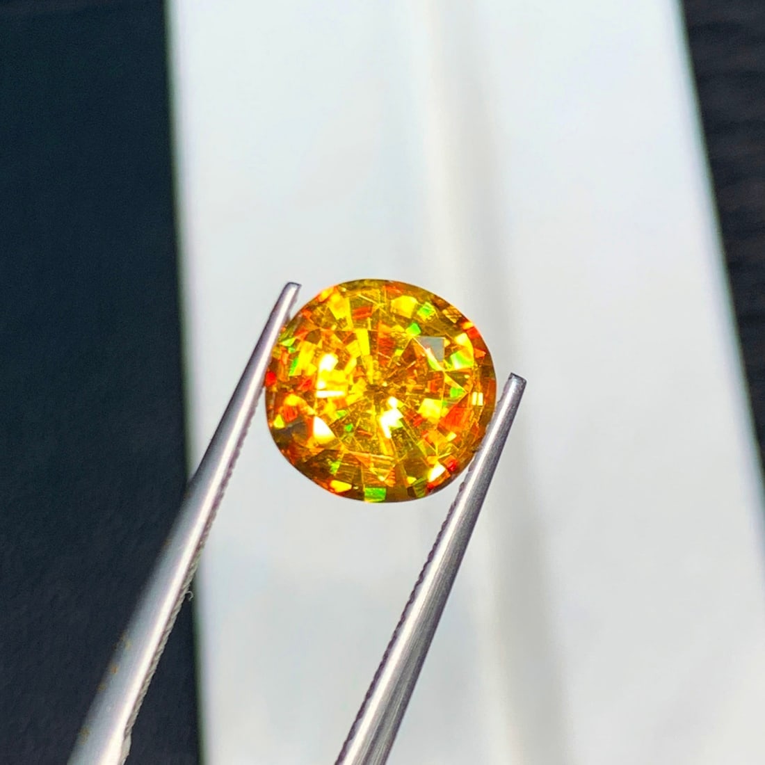 Full Fire Sphene Ring Stone, Yellow Sphene Gemstone For Jewelry Making - 3