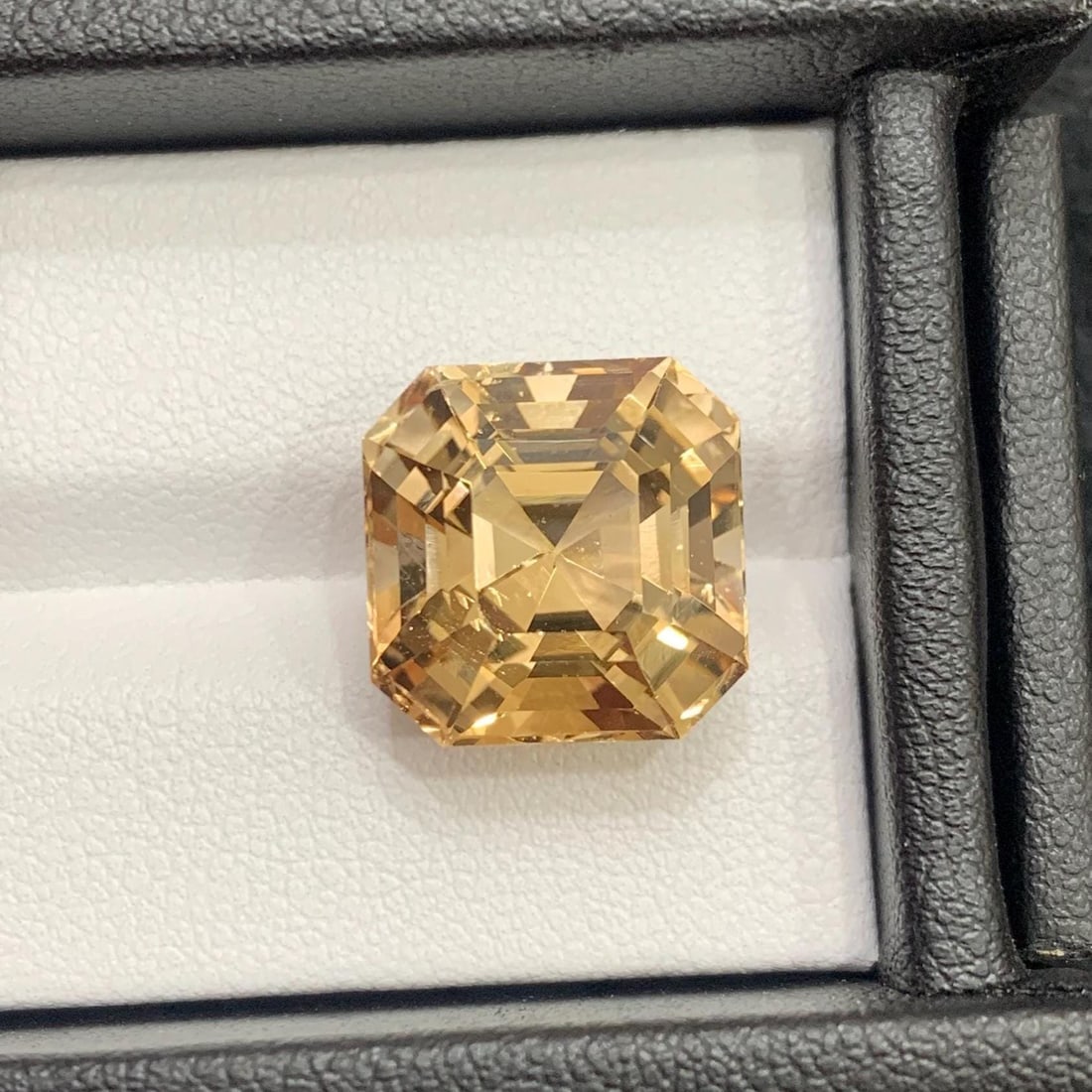 Golden Topaz Loose Gemstone: 16.65 Carat Asscher Cut Stone - 3