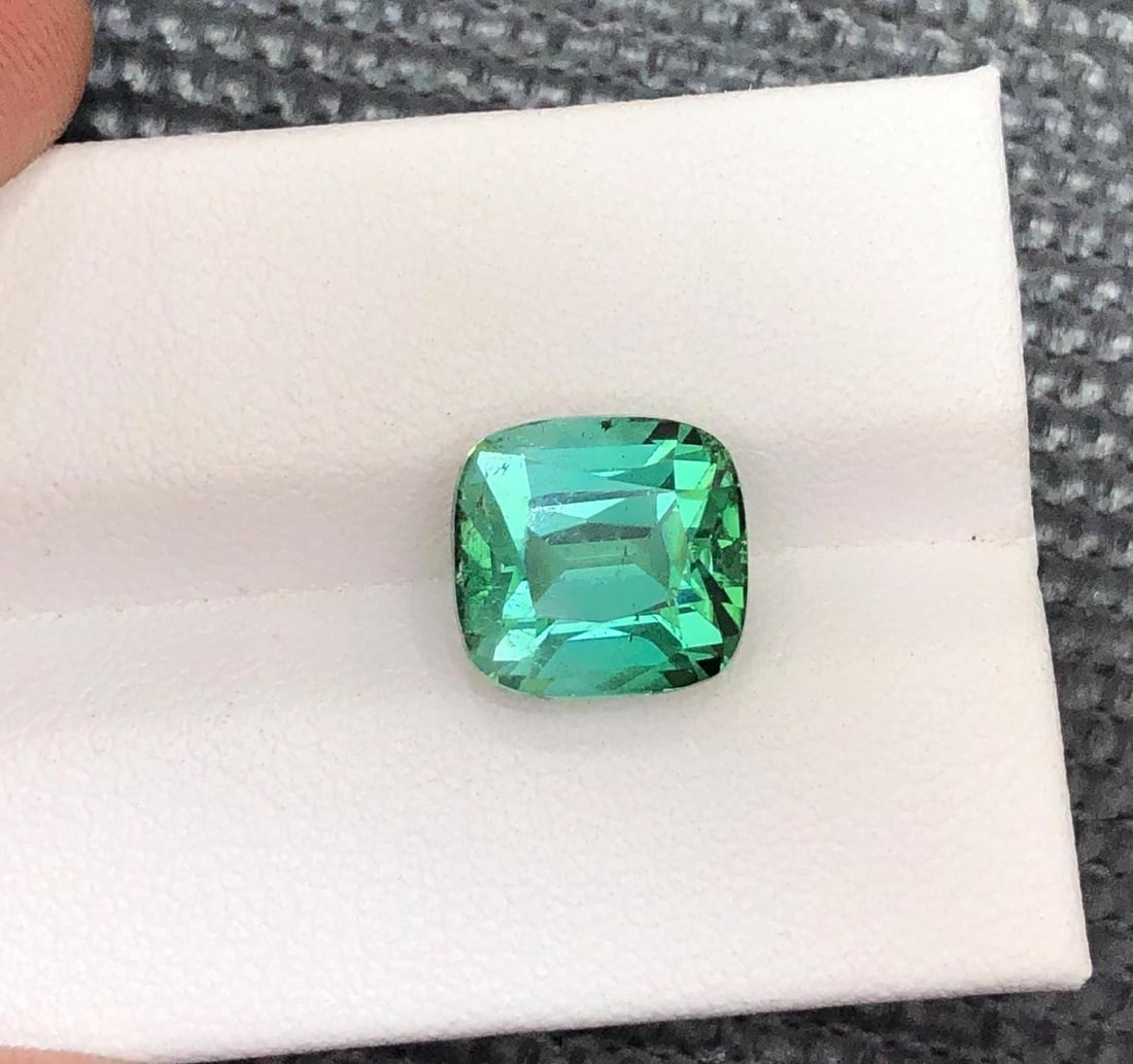 6.25 CT Faceted Blue Green Tourmaline Gemstone: October Birthstone - 2