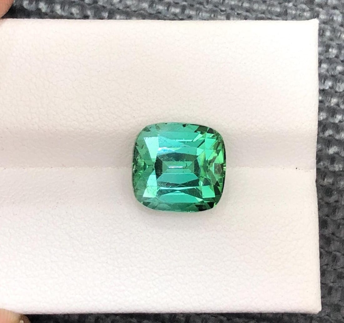 6.25 CT Faceted Blue Green Tourmaline Gemstone: October Birthstone - 3