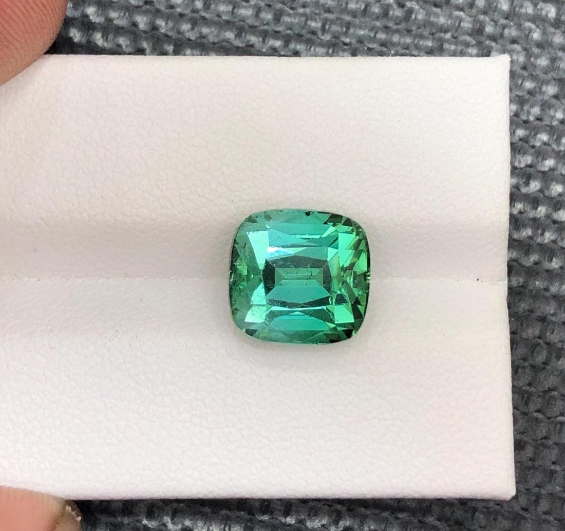 6.25 CT Faceted Blue Green Tourmaline Gemstone: October Birthstone - 5