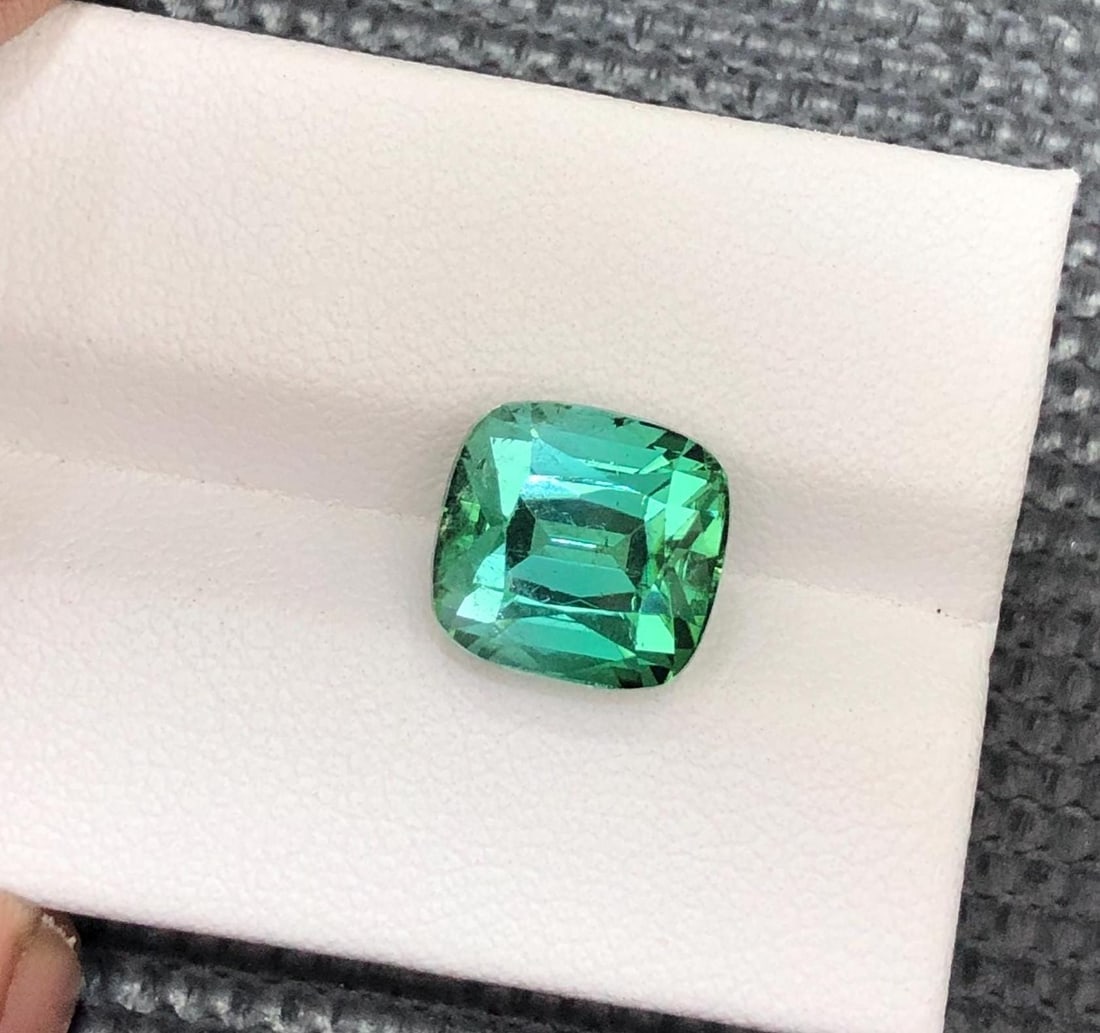 6.25 CT Faceted Blue Green Tourmaline Gemstone: October Birthstone - 7