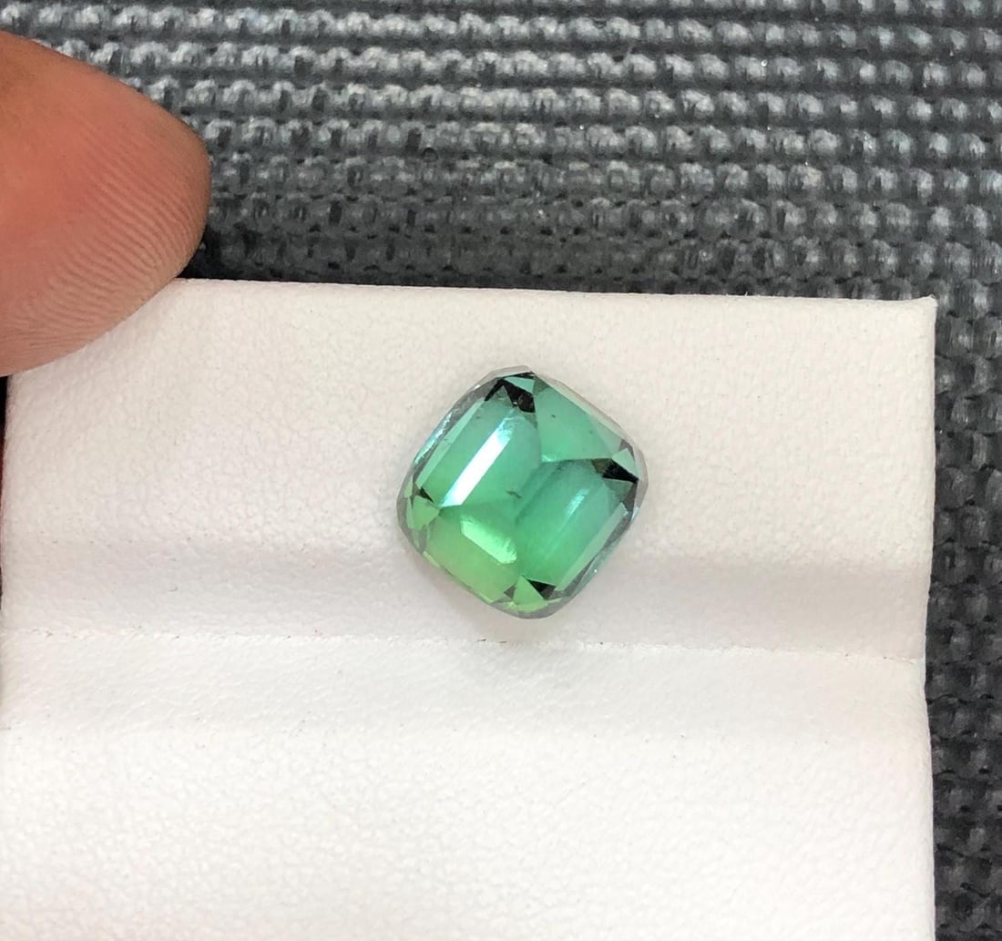 6.25 CT Faceted Blue Green Tourmaline Gemstone: October Birthstone - 8