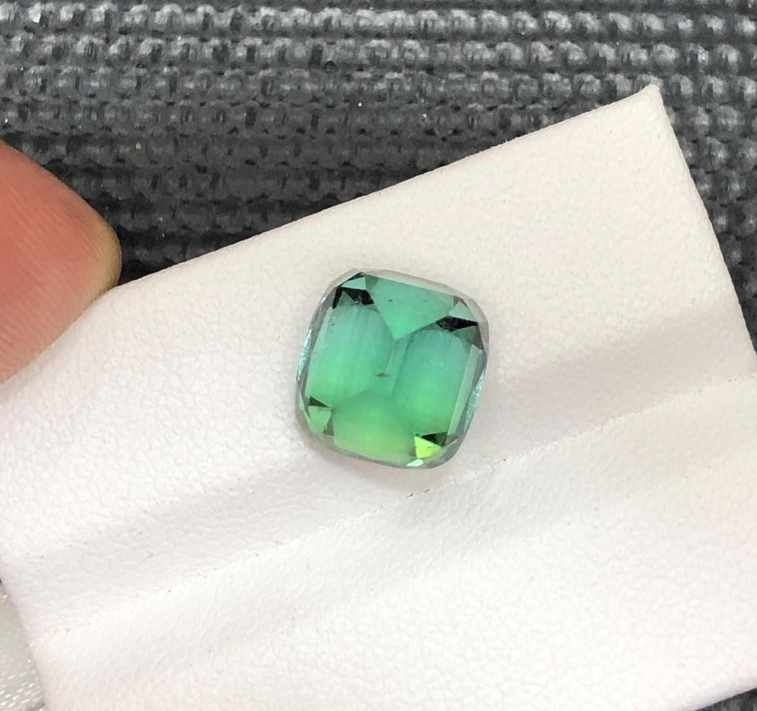 6.25 CT Faceted Blue Green Tourmaline Gemstone: October Birthstone - 9