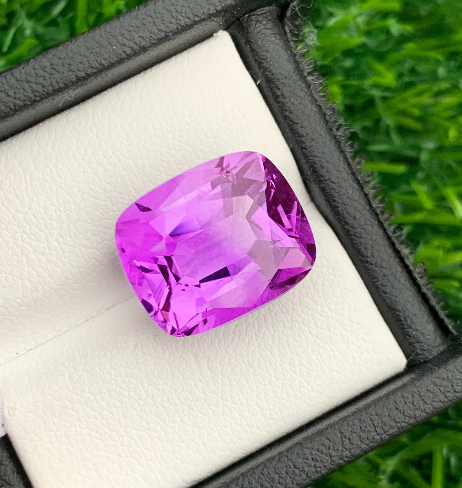 Cushion Cut Amethyst Gemstone: 11.15 Carats, February Birthstone: Natural Amethyst Gemstone ,Cushion Cut, Purple Color, Ring/Jewelry Size, Amethyst Loose Gemstone ~11.15 Carats. Weight : 11.15 Carats Dimensions : 15*13*9 Color: Purple Luster: Vitreous Birthstone